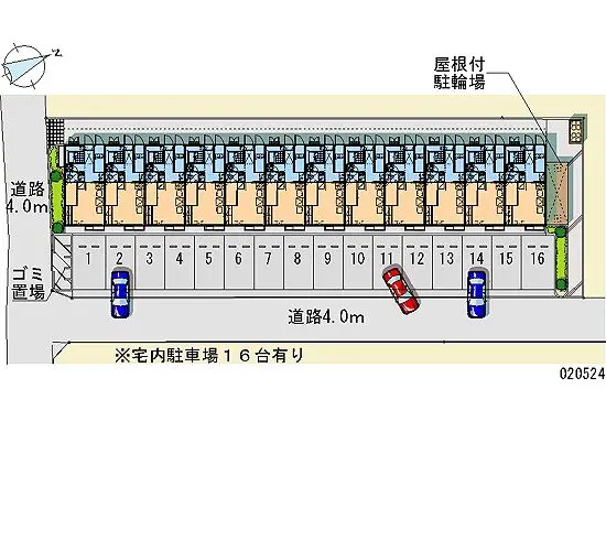 ★手数料０円★宮崎市阿波岐原町　月極駐車場（LP）